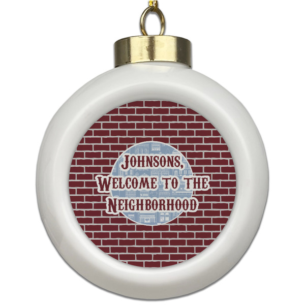 Custom Housewarming Ceramic Ball Ornament (Personalized)