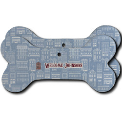 Housewarming Ceramic Dog Ornament - Front & Back w/ Name or Text