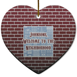 Housewarming Heart Ceramic Ornament w/ Name or Text