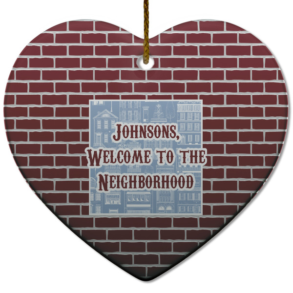 Housewarming Ceramic Flat Ornament - Heart (Front)