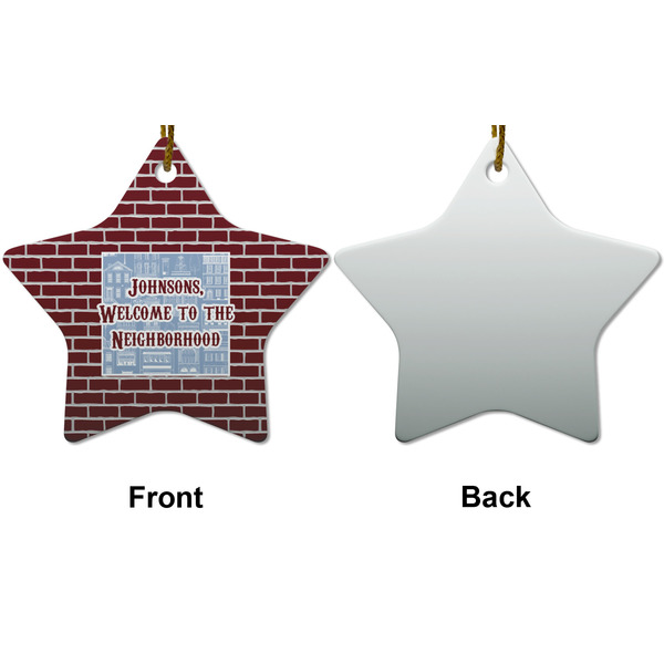 Housewarming Ceramic Flat Ornament - Star Front & Back (APPROVAL)
