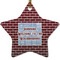 Housewarming Ceramic Flat Ornament - Star (Front)