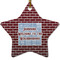 Housewarming Star Ceramic Ornament w/ Name or Text