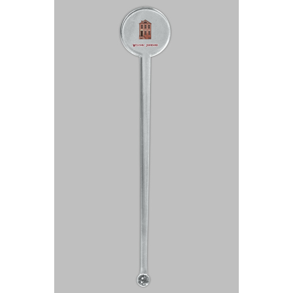Housewarming Clear Plastic 7" Stir Stick - Round - Single Stick