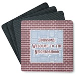 Housewarming Square Rubber Backed Coasters - Set of 4 (Personalized)