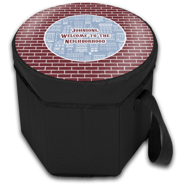 Welcome To The Neighborhood Collapsible Personalized Cooler & Seat (Closed)