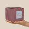 Housewarming Cube Favor Gift Box - On Hand - Scale View