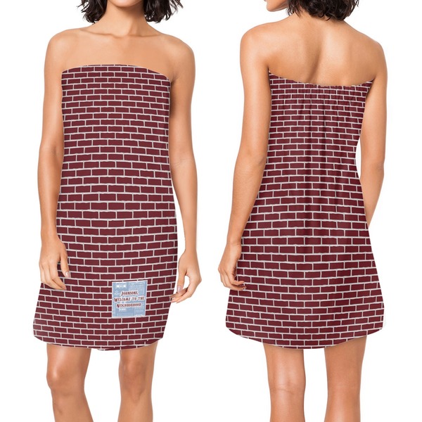 Housewarming Custom Bath Wrap - Front & Back View