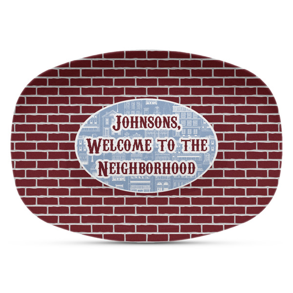 Custom Housewarming Plastic Platter - Microwave & Oven Safe Composite Polymer (Personalized)