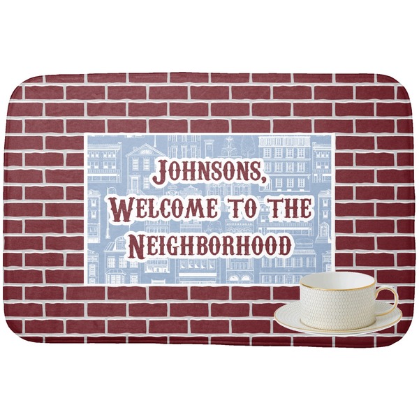 Welcome To The Neighborhood Dish Drying Mat