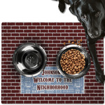 Housewarming Dog Food Mat - Large w/ Name or Text