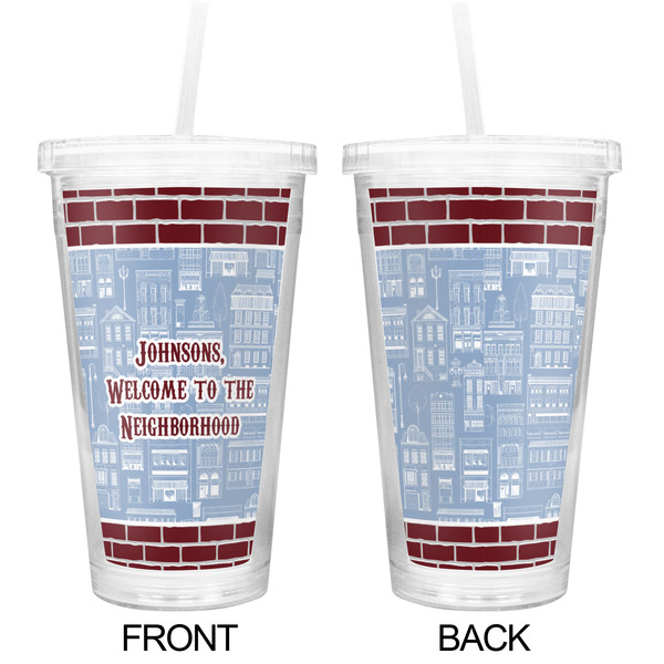 Housewarming Double Wall Tumbler with Straw - Approval