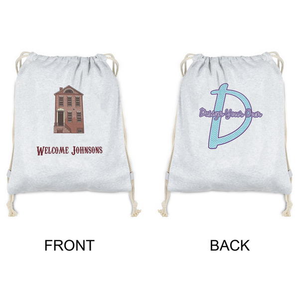 Housewarming Drawstring Backpacks - Sweatshirt Fleece - Double Sided - APPROVAL