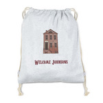 Housewarming Drawstring Backpack - Sweatshirt Fleece - Double Sided (Personalized)