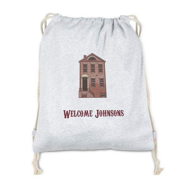 Custom Housewarming Drawstring Backpack - Sweatshirt Fleece - Double Sided (Personalized)