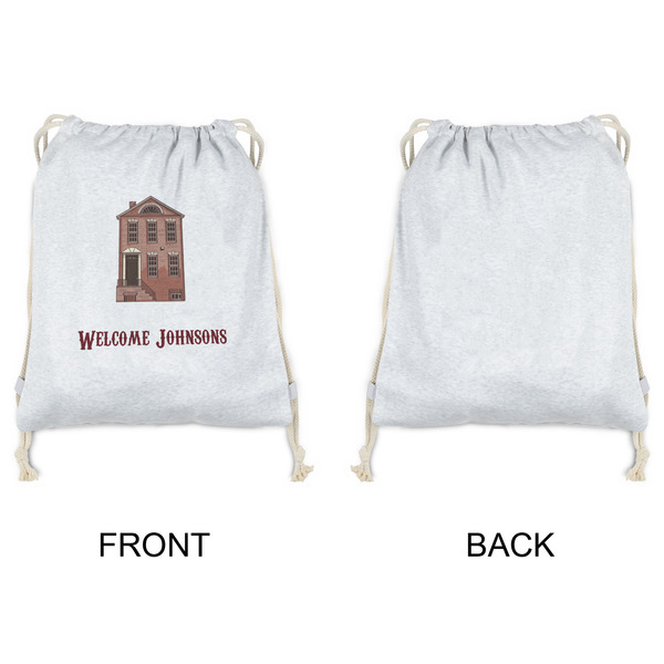 Housewarming Drawstring Backpacks - Sweatshirt Fleece - Single Sided - APPROVAL
