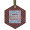 Housewarming Frosted Glass Ornament - Hexagon