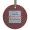 Housewarming Frosted Glass Ornament - Round