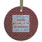 Housewarming Flat Glass Ornament - Round w/ Name or Text