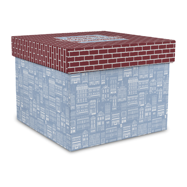 Custom Housewarming Gift Box with Lid - Canvas Wrapped - Large (Personalized)