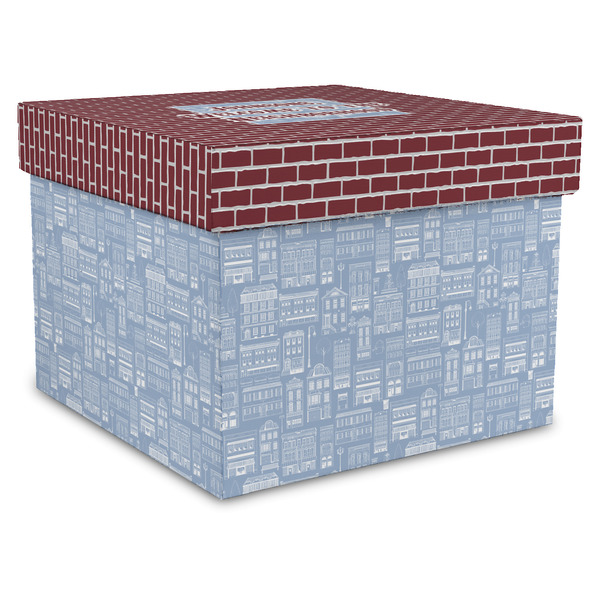 Custom Housewarming Gift Box with Lid - Canvas Wrapped - X-Large (Personalized)