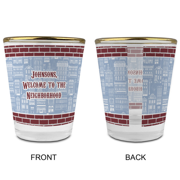 Housewarming Glass Shot Glass - with gold rim - APPROVAL