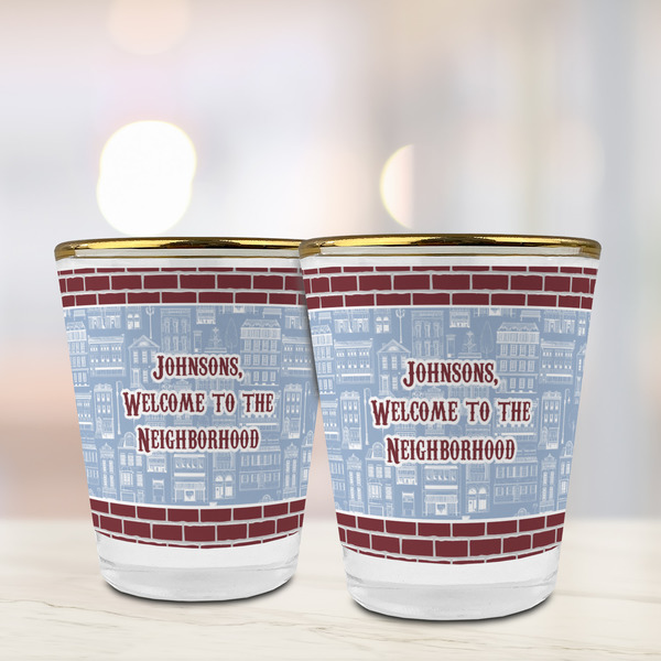 Housewarming Glass Shot Glass - with gold rim - LIFESTYLE