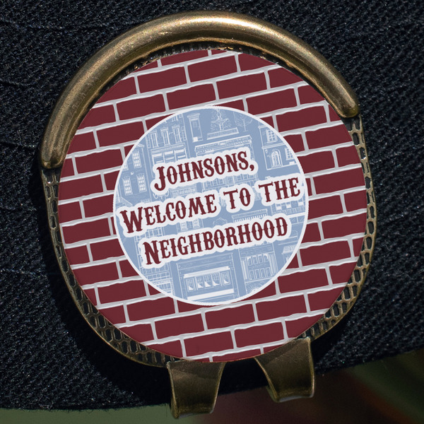 Housewarming Golf Ball Marker Hat Clip - Gold - Close Up