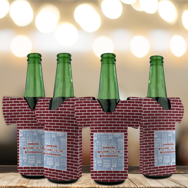 Housewarming Jersey Bottle Cooler - Set of 4 - LIFESTYLE