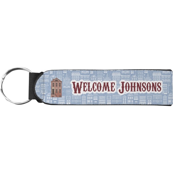 Custom Housewarming Neoprene Keychain Fob (Personalized)