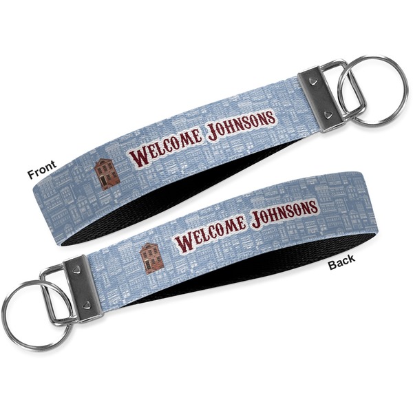 Housewarming Key-chain - Metal and Nylon - Front and Back