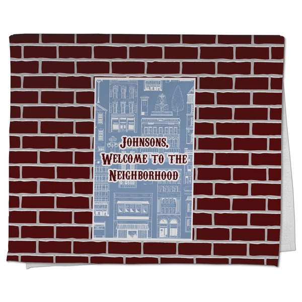 Custom Housewarming Kitchen Towel - Poly Cotton w/ Name or Text