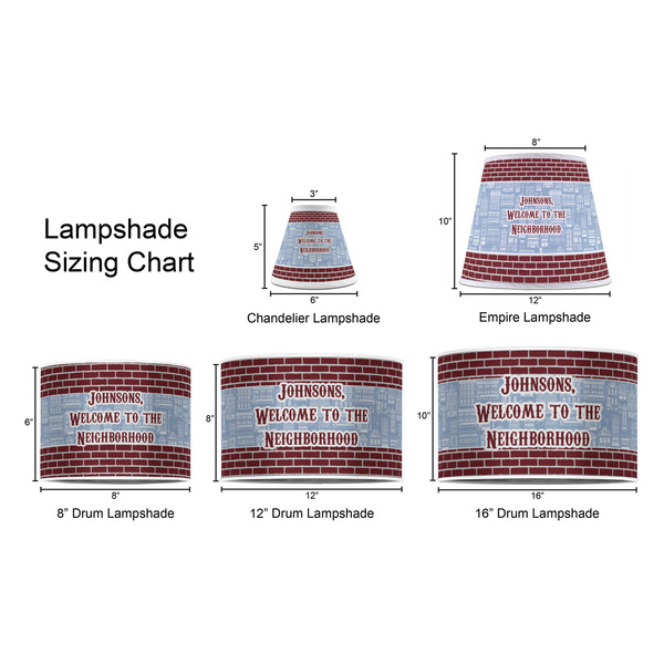 Housewarming Lampshade Sizing Chart