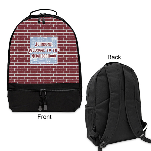 Housewarming Large Backpack - Black - Front & Back View