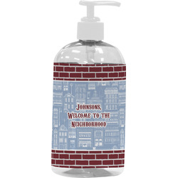 Housewarming Plastic Soap / Lotion Dispenser (16 oz - Large - White) (Personalized)