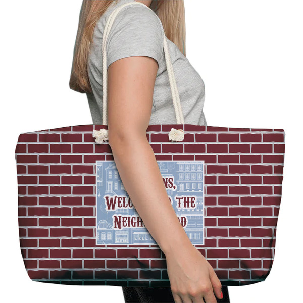 Housewarming Large Rope Tote Bag - In Context View