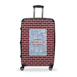 Housewarming Suitcase - 28" Large - Checked w/ Name or Text