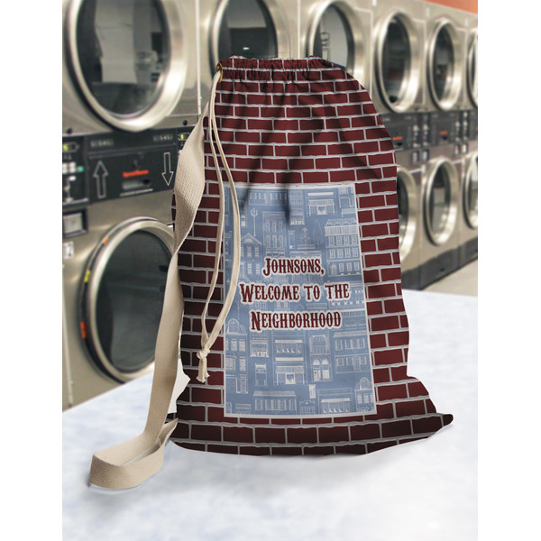 Housewarming Laundry Bag in Laundromat