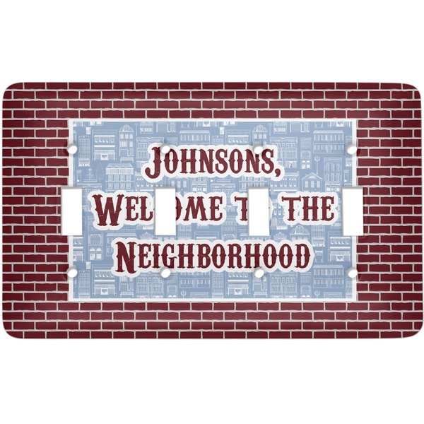 Custom Housewarming Light Switch Cover (4 Toggle Plate)