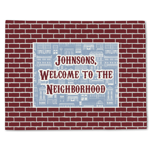 Custom Housewarming Single-Sided Linen Placemat - Single w/ Name or Text