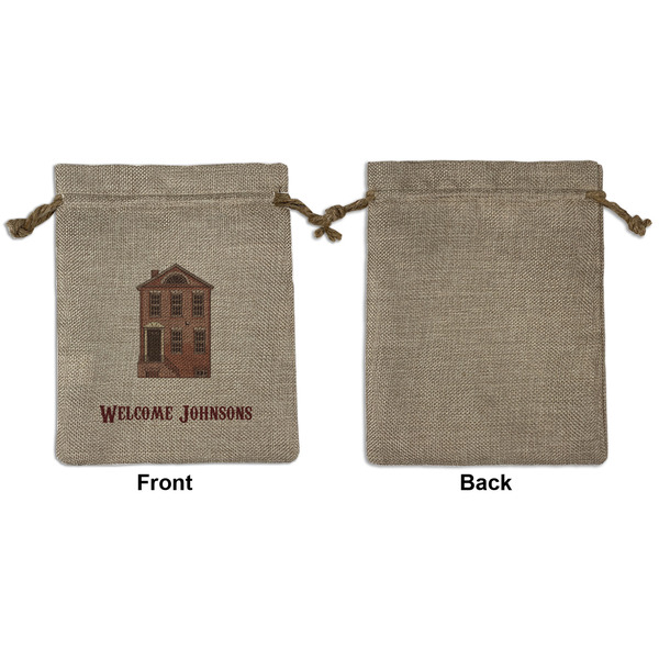 Housewarming Medium Burlap Gift Bag - Front Approval