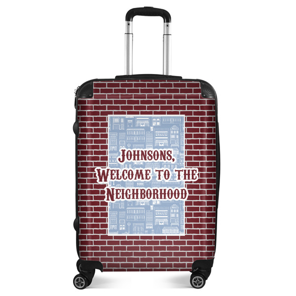 Custom Housewarming Suitcase - 24" Medium - Checked (Personalized)