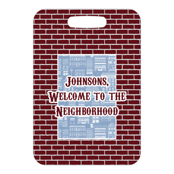 Housewarming Metal Luggage Tag - Front Without Strap