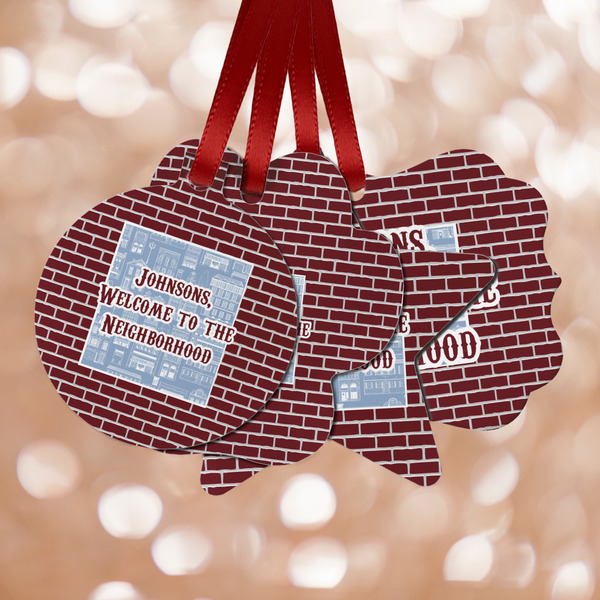 Custom Housewarming Metal Ornaments - Double Sided w/ Name or Text