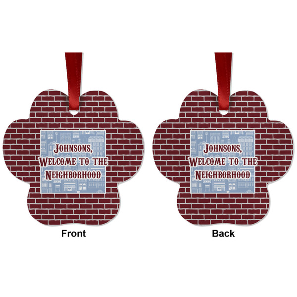 Housewarming Metal Paw Ornament - Front and Back