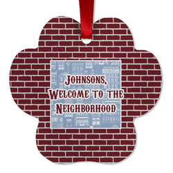 Housewarming Metal Paw Ornament - Double Sided w/ Name or Text