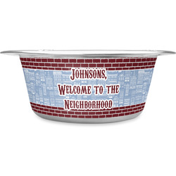 Housewarming Stainless Steel Dog Bowl - Large (Personalized)