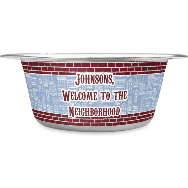 Custom Housewarming Stainless Steel Dog Bowl - Large (Personalized)