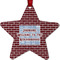 Housewarming Metal Star Ornament - Double Sided w/ Name or Text