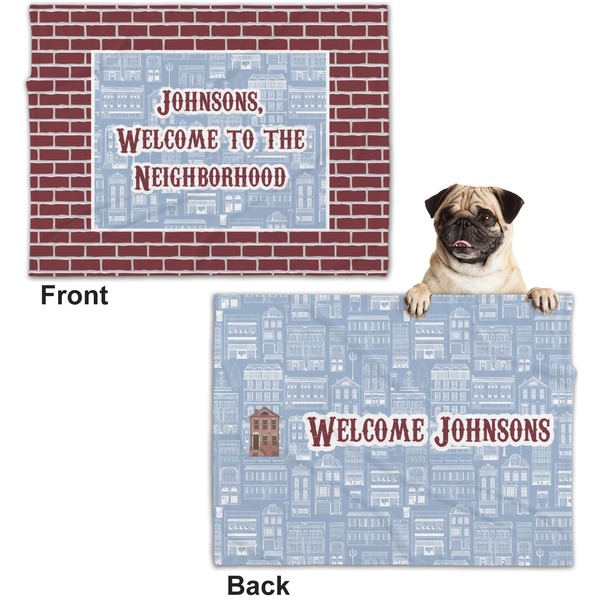 Housewarming Microfleece Dog Blanket - Regular - Front & Back